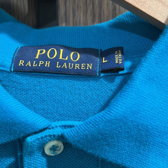 EUC Ralph Lauren Large Classic Fit Polo, Teal/Blue - Picture 3 of 5